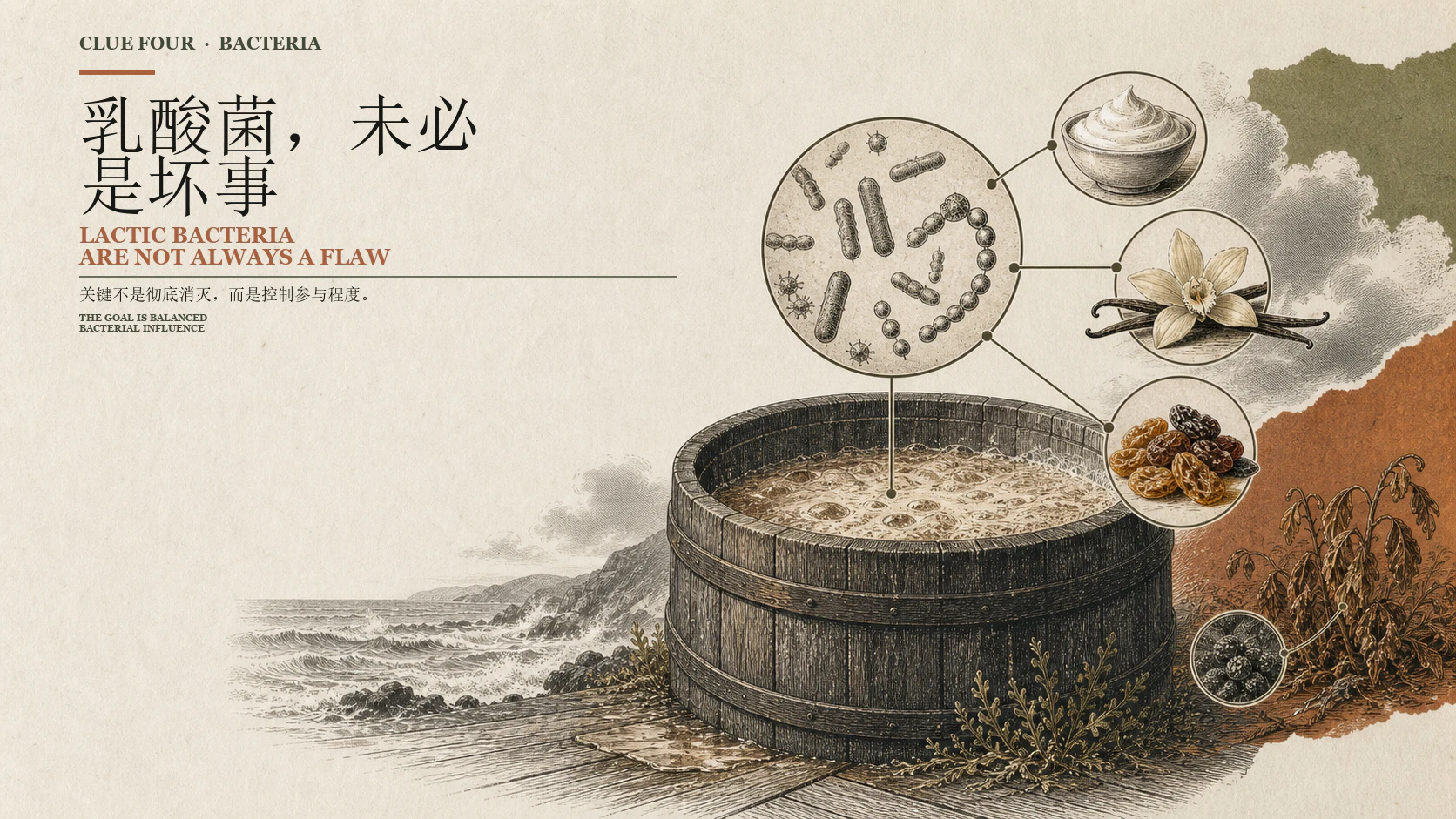 乳酸菌参与发酵并形成乳脂与蜜饯香气的示意图